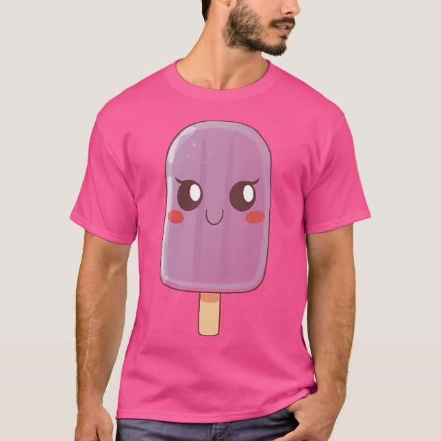 Camiseta Popsicle Kawaii Black Cherry (Anverso)
