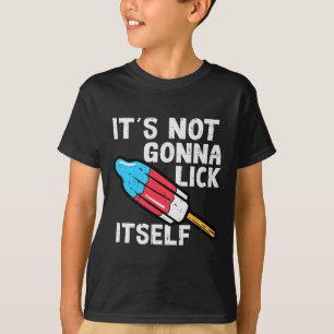Camiseta Popsicle no se va a lamer a sí misma gracioso 4 de