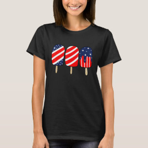 Camiseta Popsicle Red White Blue Bandera Americana Patrióti