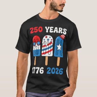 Camiseta Popsicle Retro 4 De Julio 1776 2026 Patriótico
