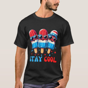 Camiseta Popsicle Stay Cool 4 De Julio Hombres Usa Americ