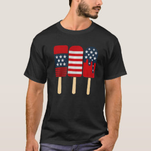 Camiseta Popsicles Patrióticos Crema De Hielo De Verano Lol