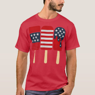 Camiseta Popsicles Patrióticos Crema De Hielo De Verano Lol
