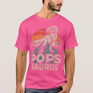 Camiseta Popssaurus Vintage Dinosaur Pops Saurus Family Mat
