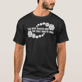 Camiseta Popular Dungeons And Dragons Dice Giveth And Dice