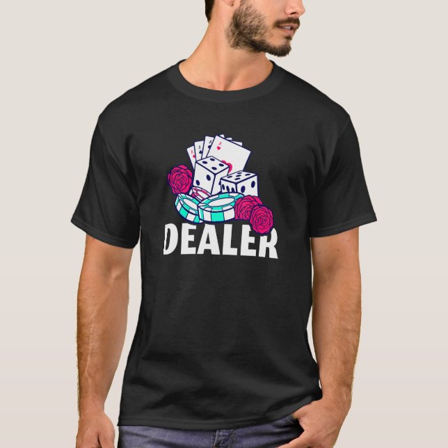 Camiseta Póquer Dealer Y Juegos (Anverso)