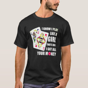 Camiseta Póquer Para Chicas De Las Vegas Y Juegos De Apuest