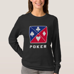 Camiseta Póquer Texas Holdem Omaha Cards Heart Spades