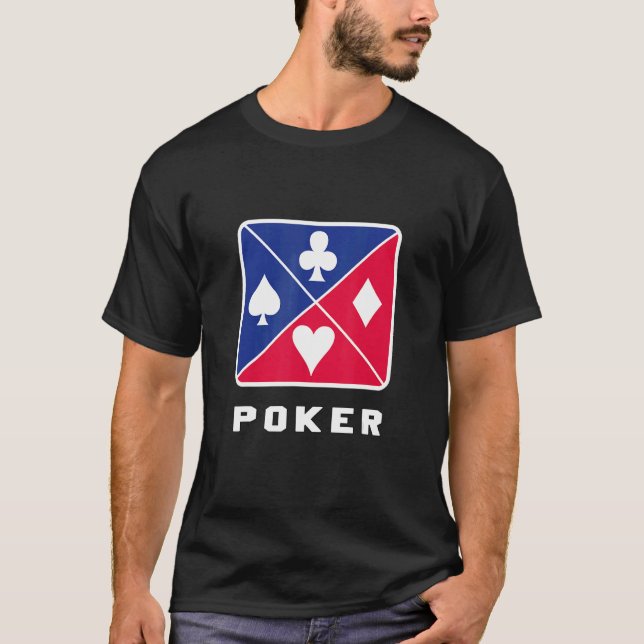 Camiseta Póquer Texas Holdem Omaha Cards Heart Spades (Anverso)
