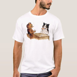 Camiseta póquer vintage jugando gatos