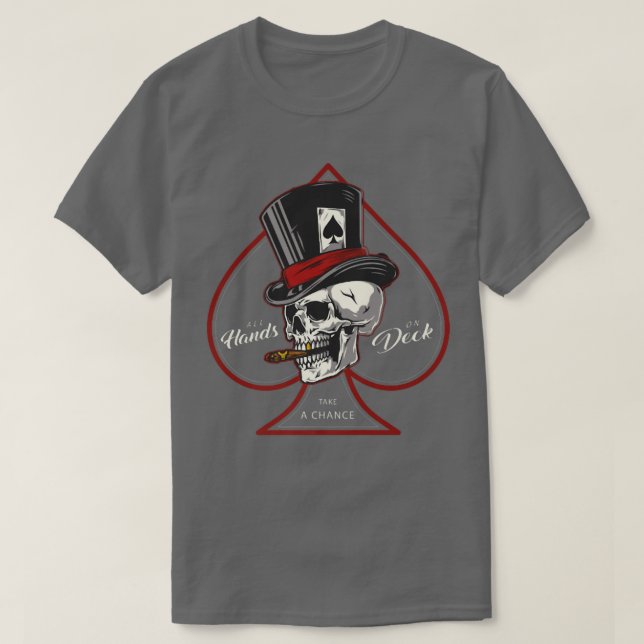 Camiseta Póquer y cigarro  (Diseño del anverso)