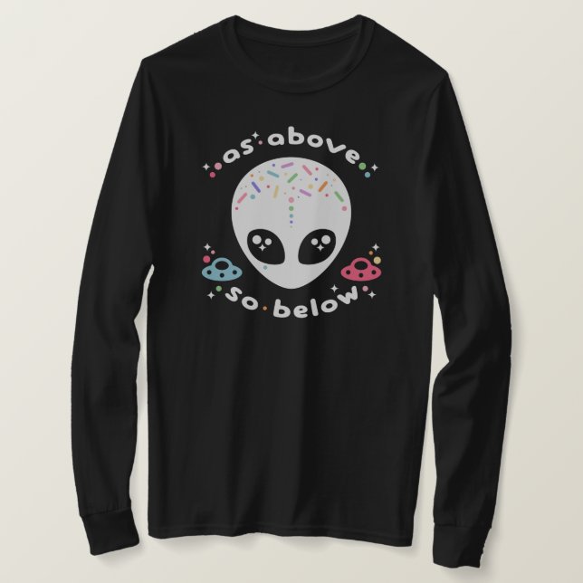 Camiseta Por Arriba, Por Debajo De Alien (Anverso del diseño)