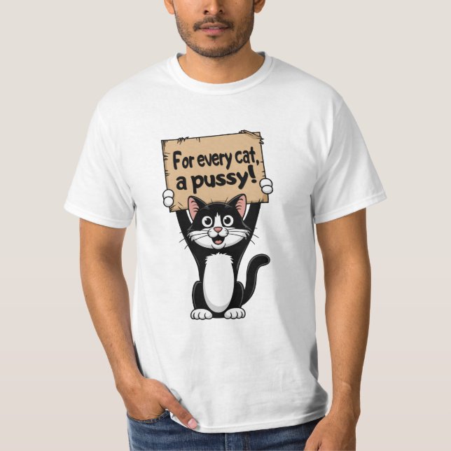 Camiseta ¡Por cada gato, un maricón! (Anverso)
