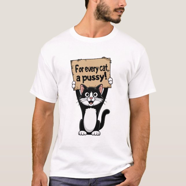Camiseta ¡Por cada gato, un maricón! (Anverso)