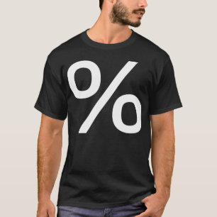 Camiseta Por ciento - Blanco sobre oscuro