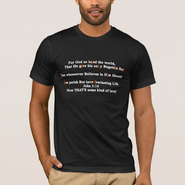 Camiseta Por Dios tan amado el mundo que dio (Anverso)