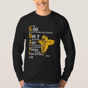 Camiseta Por Dios Tan Amado El Mundo Que Dio Su Único B