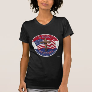 Camiseta Por Dios y País - Cruz con 50 estrellas Bandera de