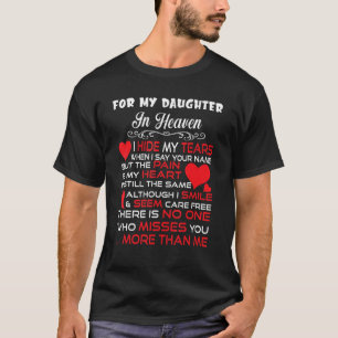 Camiseta Por el amor de los padres y la pérdida de su hija