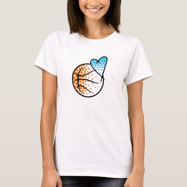 Camiseta por el corazón de.. PELOTA DE BALONCESTO (Anverso)