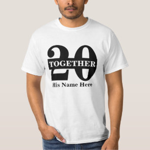 Camiseta Por él juntos desde el aniversario de la pareja