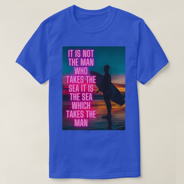 Camiseta por el mar y el surfin de los amantes (Diseño del anverso)