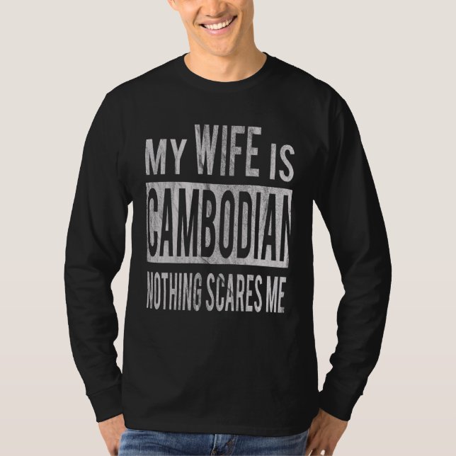 Camiseta Por el mejor esposo de la esposa camboyana Cambodi (Anverso)