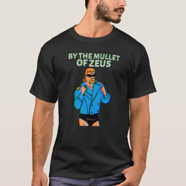 Camiseta Por El Mullet De Zeus Business In Front Fiesta In  (Anverso)