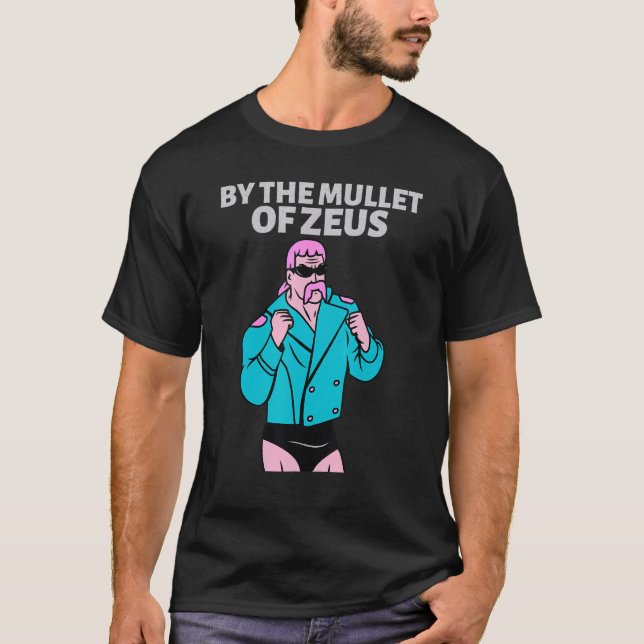 Camiseta Por El Mullet De Zeus Business In Front Fiesta In  (Anverso)