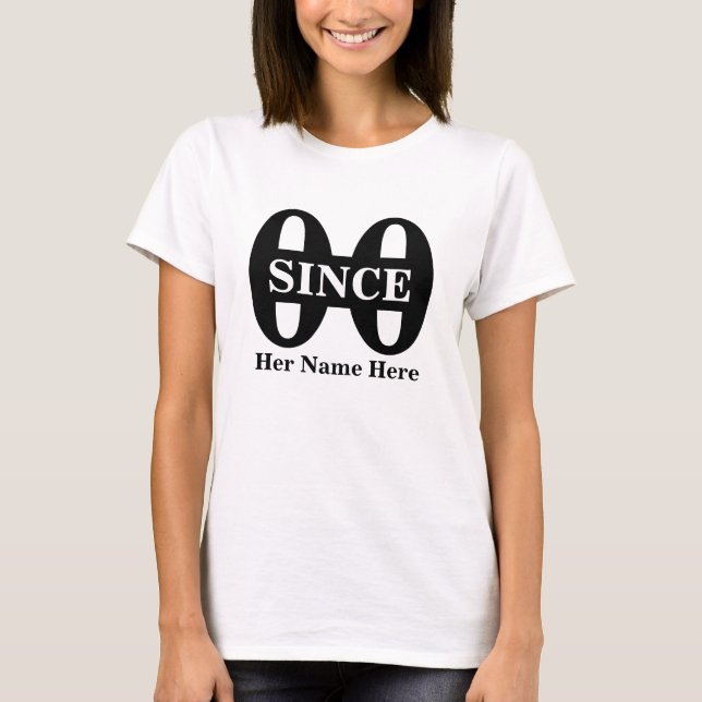 Camiseta Por ella juntos desde el aniversario de la pareja (Anverso)