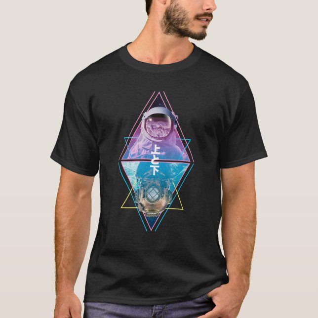 Camiseta Por Encima Y Por Debajo Del Espacio Astronauta El  (Anverso)