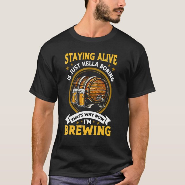 Camiseta Por eso estoy preparando cerveza artesanal (Anverso)