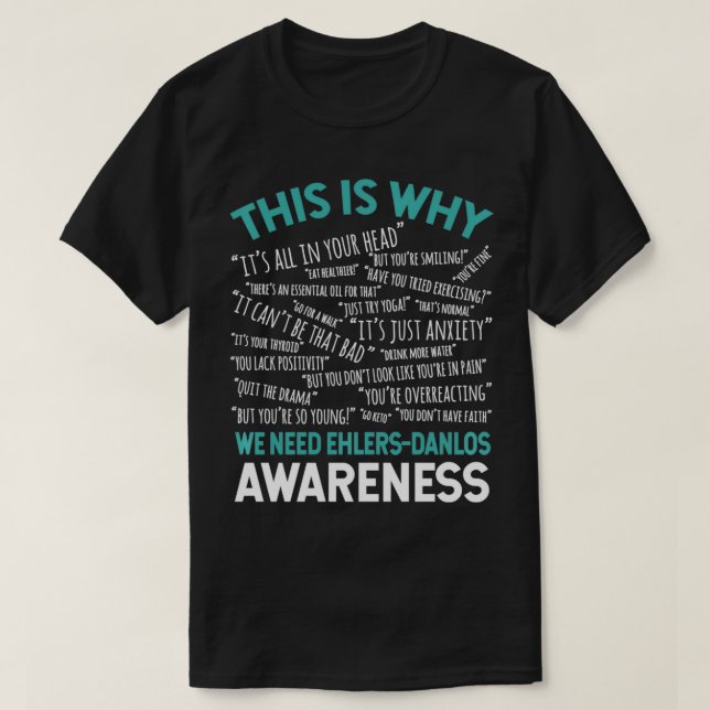 Camiseta Por Eso Necesitamos Conciencia Sobre El Síndrome D (Diseño del anverso)