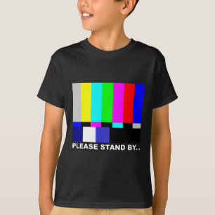 Camiseta Por Favor, Apoye El Patrón De Prueba De Televisión