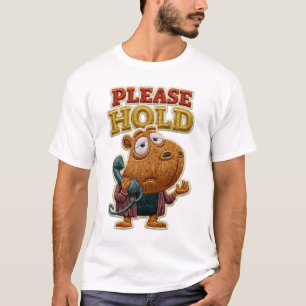 Camiseta Por favor espere divertido parche bordado de carpi