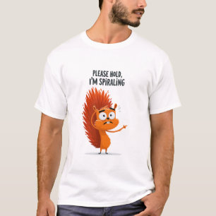 Camiseta Por favor espere, estoy en espiral divertido ardil
