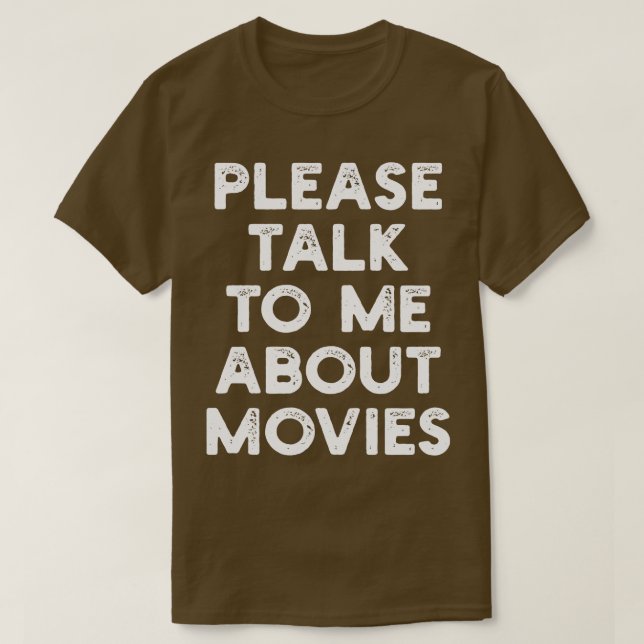 Camiseta por favor, háblame de las películas (Diseño del anverso)