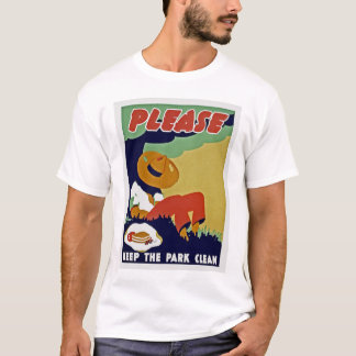 Camiseta Por Favor, Mantenga Limpiado El Parque