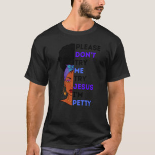 Camiseta Por favor no intente probar Jesús Chica negro Mel