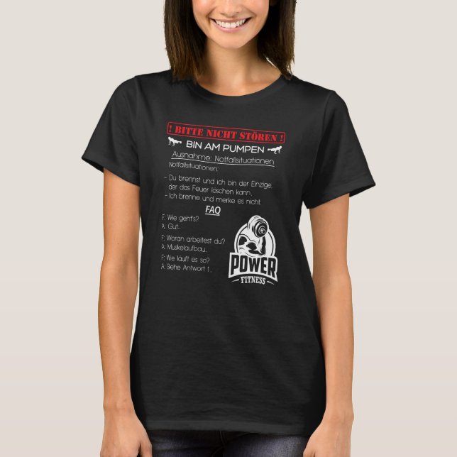 Camiseta Por favor no molestar - Estoy en el gimnasio de bo (Anverso)