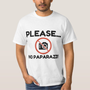 Camiseta ¡Por Favor, No Paparazzi!