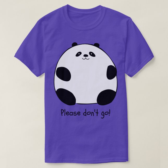 Camiseta Por favor, no se vaya Chubby Panda (Diseño del anverso)