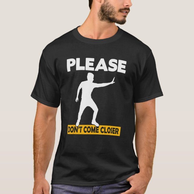 Camiseta Por favor, no te acerques a Silhouette (Anverso)