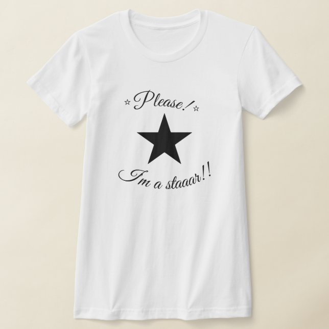 Camiseta Por favor, soy una estrella del eslogan Coquette T (Distribución)