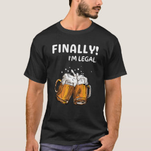 Camiseta Por fin soy la cerveza 21 de cumpleaños 21