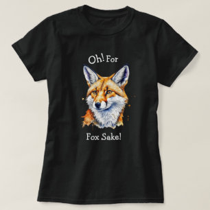 Camiseta ¡Por Fox Sake! Acuarela divertida