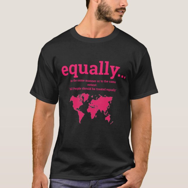 Camiseta "por igual" para hombres (Anverso)