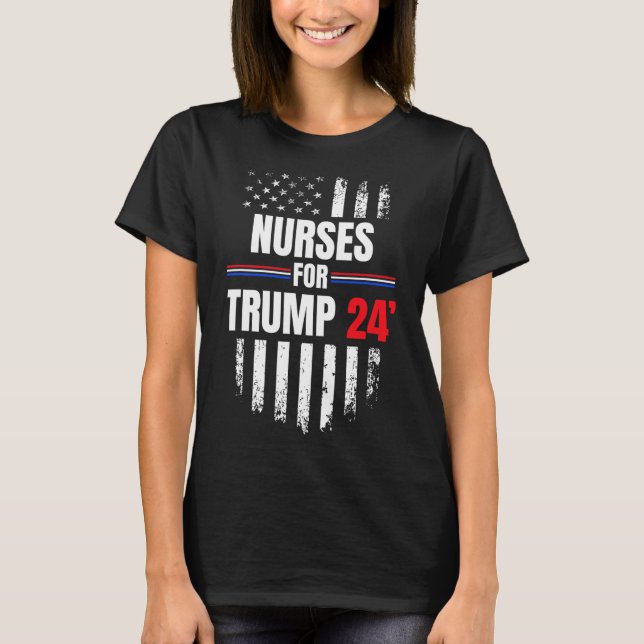 Camiseta Por la bandera estadounidense de Trump 2024 (Anverso)