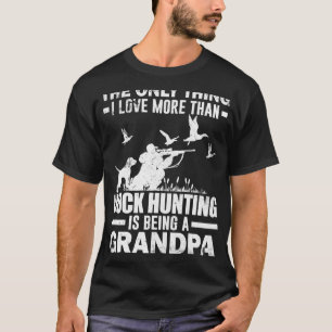 Camiseta Por la caza del pato con perro de abuelo