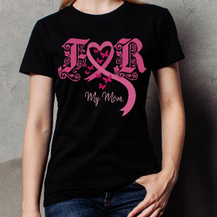 Camiseta Por la conciencia del cáncer de mama de mi mamá